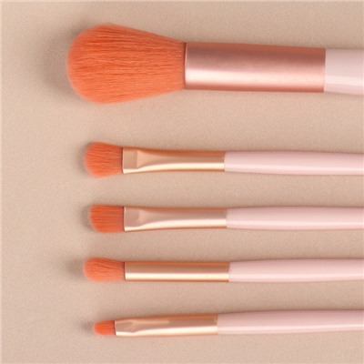 Набор кистей для макияжа «Мармеладка», 5 предметов, розовый