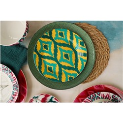 Тарелка фарфоровая десертная Доляна Askım, d=20.5 см, цвет зелёный