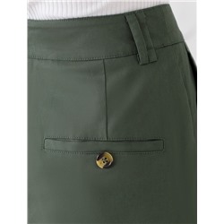 Брюки-палаццо из хлопка с защипами