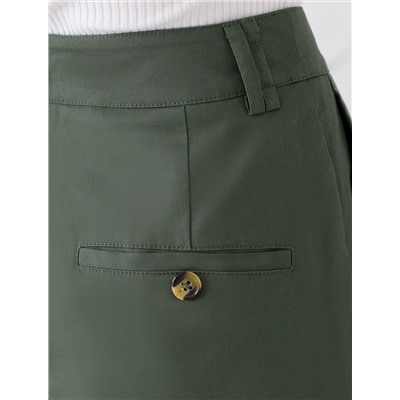 Брюки-палаццо из хлопка с защипами