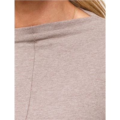 Джемпер с цельнокроеным воротом из премиального хлопка