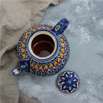 Чайник заварочный Риштанская Керамика, 1.6 л, синий