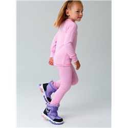 Термокомплект трикот. для девочек: фуфайка (футболка) с длин. рук, брюки