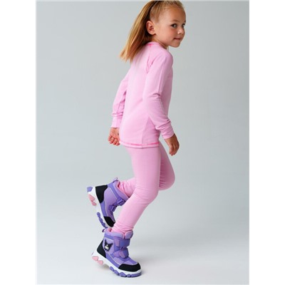 Термокомплект трикот. для девочек: фуфайка (футболка) с длин. рук, брюки