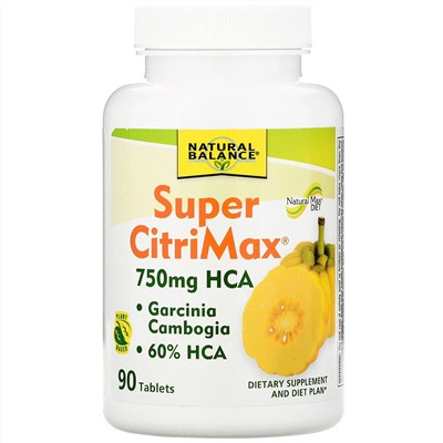 Natural Balance, Супер CitriMax, 90 таблеток