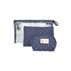 Kristaller Набор косметичек Handmade 3 in 1, темно-синий KRISTALLER, 1111161