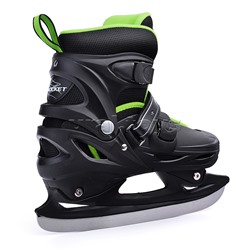 Коньки детские L черно-зеленые