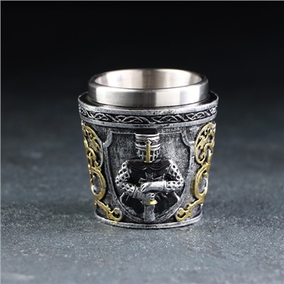 Стопка в стиле средневековья «Рыцарь», 60 мл, 6.3×6.3 см, нержавеющая сталь