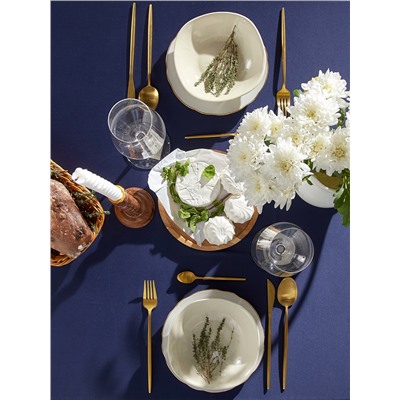 Скатерть «Этель» Sapphirine, тёмно-синяя, 150×110 см