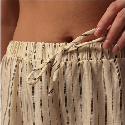 Шорты домашние женские SL HOME Linen, белые, размер S