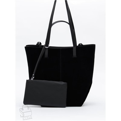 Сумка женская кожаная 2403YF black Polina&Eiterou