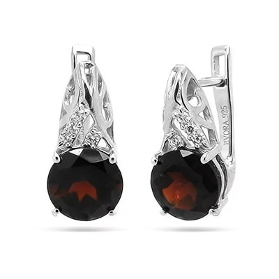 Серьги из серебра гранат, Авелина