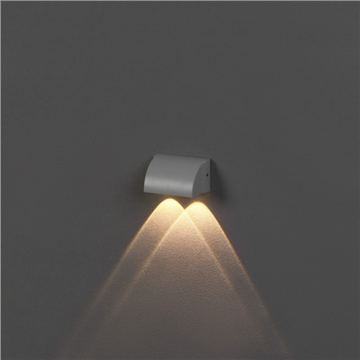 Светильник фасадный «Каскад», FSD-094, 2 Вт, 3000К, 2 луча, IP65, 220 В, металл, белый