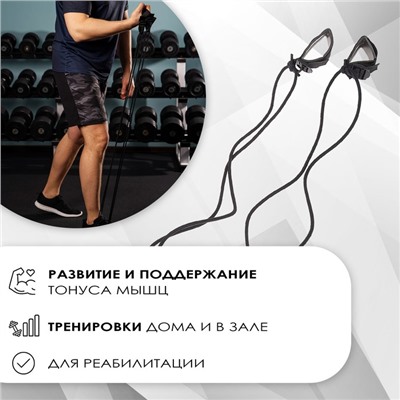 Эспандер ONLYTOP «Динамик-2» для лыжника, пловца, двойная резина с мягкими ручками