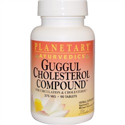 Planetary Herbals, Guggul Cholesterol Compound (состав с гуггулом против холестерина), 375 мг, 90 таблеток