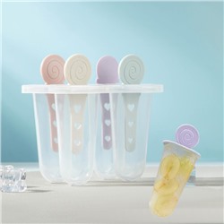 Форма для мороженого «Сладости», 12×11.5×12 см, 4 ячейки, МИКС