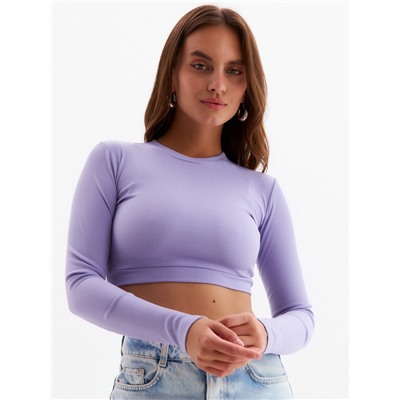 Лонгслив женский MINAKU: Casual Collection, сиреневый, размер 44