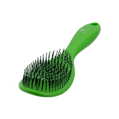 Kristaller Расчёска массажная для волос / Вогнутая 975, пластик, 22 см, салатовый 27924