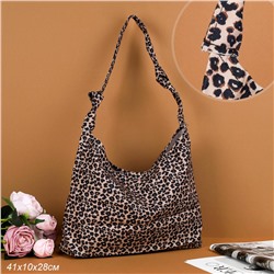 Сумка дамская шоппер 41х10х28 см / MIR - 20 /уп 20/леопард/брак лямки
