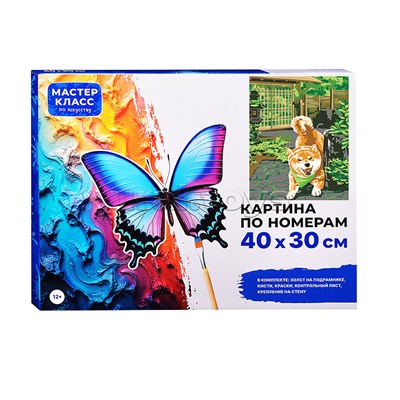 Набор для рисования "Картина по номерам 30х40см. Щенок"