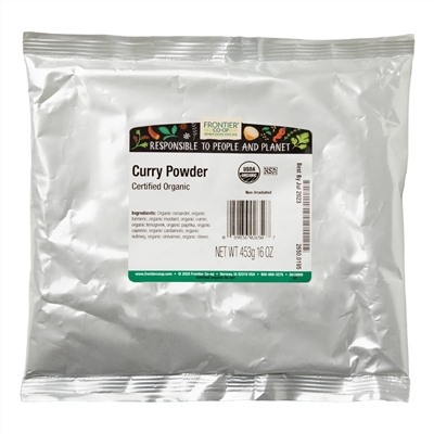Frontier Natural Products, органический порошок карри, 453 г (16 унций)