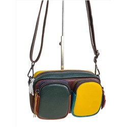 Женская сумка из натуральной кожи, цвет  мультицвет