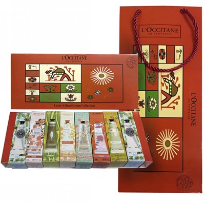 Подарочный набор кремов для рук L'Occitane 8 в 1 (поврежденная упаковка)