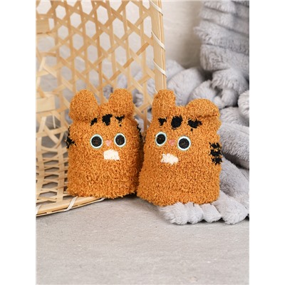 Носки женские флисовые р. 35-40 Лапки новогодний № 1 / MNZ-19/1 /