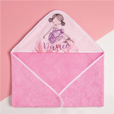 Полотенце детское «Крошка Я» Flower dancer, 75×75 см, хлопок 100%, розовое