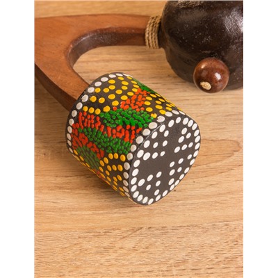 Сувенирный музыкальный инструмент «Маракас двойной», 25×15×6 см, махагон, кокос