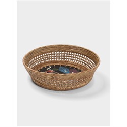Корзинка плетёная из ротанга «Павлин», 23×23×7 см, МИКС