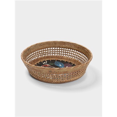 Корзинка плетёная из ротанга «Павлин», 23×23×7 см, МИКС