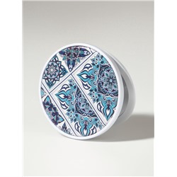 Зеркало складное «Витраж», d=7.3 см, с увеличением х2, голубое