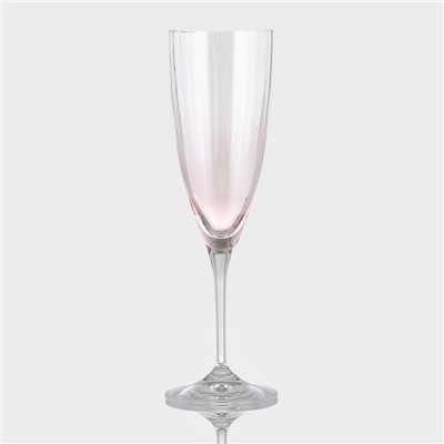 Набор бокалов для шампанского из хрустального стекла Bohemia Crystal «Кейт», 220 мл, 6 шт.