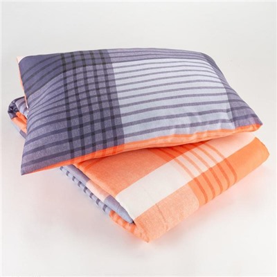 Комплект Экономь и Я: одеяло 1.5 сп, синтепон 100 г/м² + подушка 50×70 см, МИКС, 100% полиэстер
