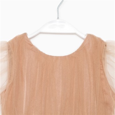 Платье для девочки нарядное KAFTAN, рост 98-104 см, бежевое