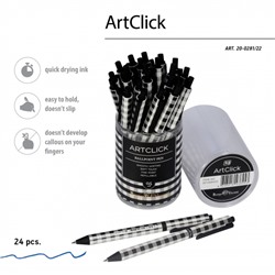 Ручка автоматическая шариковая 0.5мм "ArtClick.Монохром. Клетка" синяя 20-0281/22 Bruno Visconti