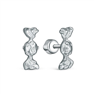 Серьги-пусеты из серебра родированные - Конфетки 2-038р