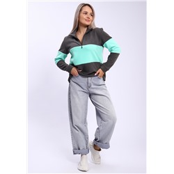 654 Толстовка флис Колор-блок