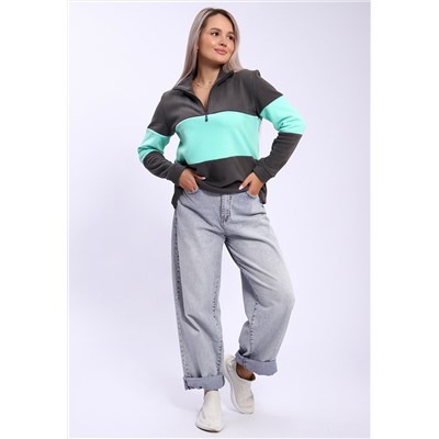 654 Толстовка флис Колор-блок