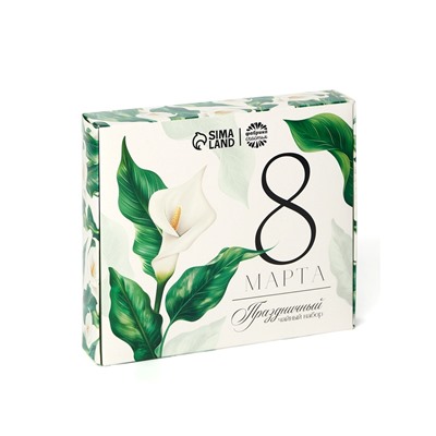 Чай подарочный «8 Марта», листовой 2 шт. × 20 г, пакетированный 12 шт.