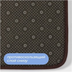 Коврик для ванной и туалета SAVANNA «Стоун», 40×60 см, коричневый