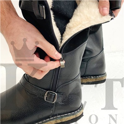 Монголки высокие черный замок, войлочная подошва