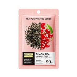 Тканевая маска для лица Черный чай + Вишня Biaoqua