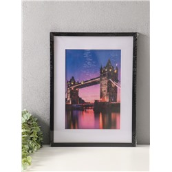 Фоторамка для фото 30×40 см, с паспарту 21×30 см, Lumo, чёрный