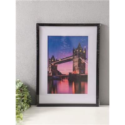 Фоторамка для фото 30×40 см, с паспарту 21×30 см, Lumo, чёрный