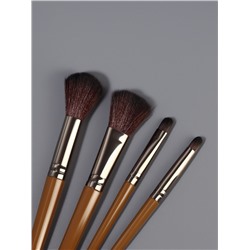 Набор кистей для макияжа PASTEL BLUSH, 4 шт., 15.5 (±1) см, коричневый