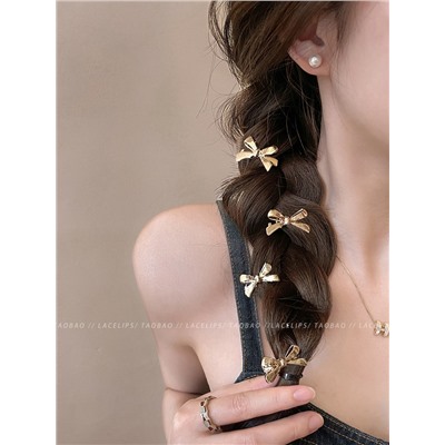 Мини-заколки Бантики, набор 5 штук (2,5 см.)