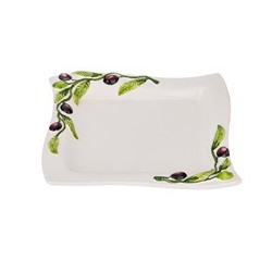 Блюдо сервировочное ОЛИВКИ 25х25см Annaluma серия OLIVES ИТАЛИЯ