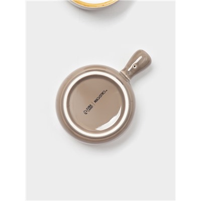 Кокотницы Magistro «Церера», набор 2 шт., 100 мл, d=7.5 см, фарфор, коричневые